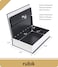 Rubik Book Safe With Key Lock, Home Dictionary Diversion Secret Book Metal Safe Lock Box, 24 x 15.5 x 5.5cm - Navy Blue Medium