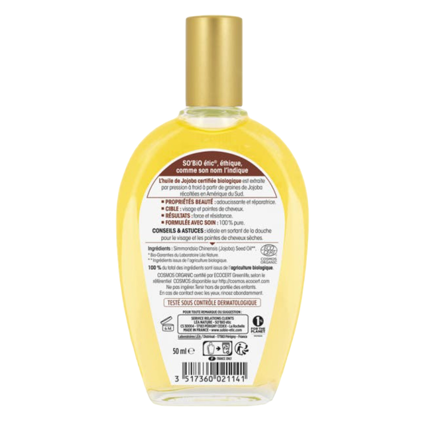 So&rsquo;Bio etic Organic Jojoba Vegetable Oil 50ml