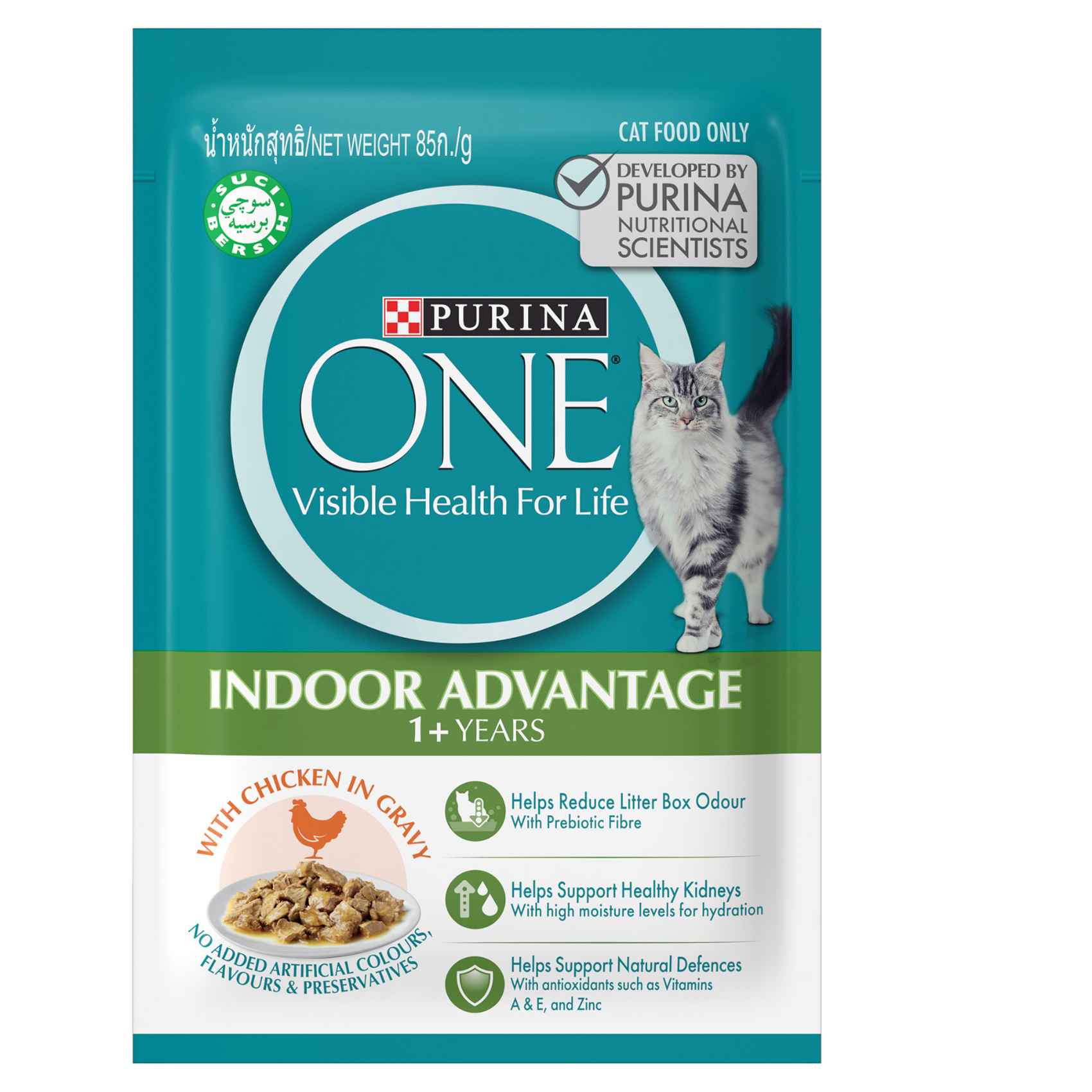 Buy Purina One Indoor Advantage with Chicken in Gravy Cat Food,