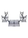 Generic - 4-Seat Outdoor Portable Picnic Table Silver