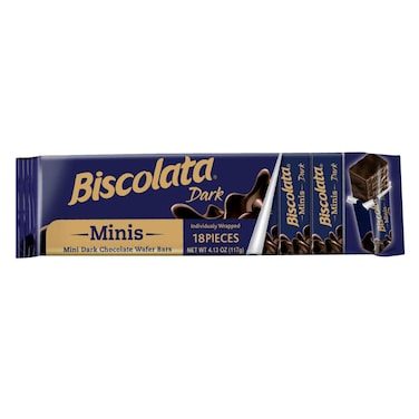 Biscolata Minis Dark Chocolate Covered Wafers 117g