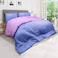 Hotel Linen Klub Reversible Down Alternative Comforter Set, Ultra Soft Brushed Stripe Microfiber Fabric, 200GSM Soft Fibersheet Filling, Size: King 240 x 260cm, Purple &amp; Lilac