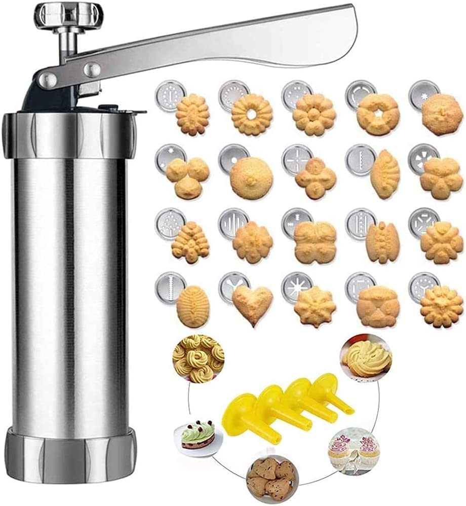 Buy Cookie Press Machine, DIY Biscuit Maker Set With 20 Disc Shapes ...
