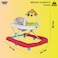 Lovely Baby Foldable Kids Walker BW237 with Adjustable Height, Musical Toys, Rotating Wheels, Comfortable &amp; Safe Activity Walker for Toddlers, Small Infant Boy Girl 6-18 months - Red