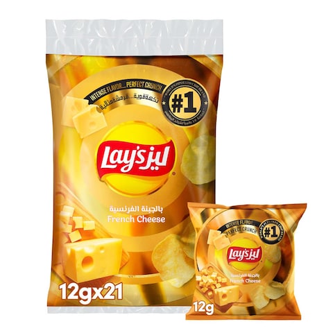 Lay&rsquo;s French Cheese Potato Chips 12g Pack of 21