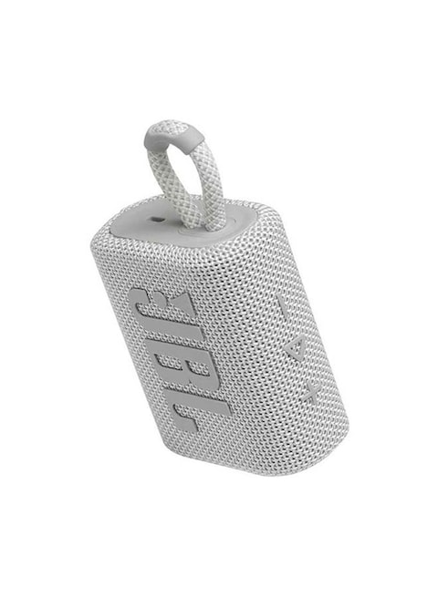 JBL Go 3 Portable Bluetooth Speaker, White