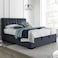 In House Blven Velvet Bed Frame - Queen - 200x160 cm - Dark Gray
