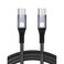 AFRA USB Charging Cable, 3A, 60W, Nylon-Braided Jacket, With Data Transmission, Type C, 1 Meter Length, Durable, Tangle Free