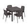 Cosmoplast Cedarattan Resin Rattan Dining Set Dark Brown