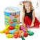 Samdone Wooden Kitchen Toys Cutting Fruits Vegetables Colorful Pretend Play Baby Puzzle Toys Children Early Educational Magic Stickers