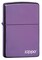 Zippo 24747ZL Classic High Polish Purple Zippo Logo Windproof Lighter