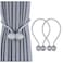 Generic Magnetic Curtain Tiebacks Decorative Rope Holdback Holder for Home Kitchen Office Window Sheer Blackout Drapes (2 Pairs) (Grey)