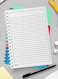 لوحة  دفتر سلك ٦٠ ورقة بغلاف من الورق المقوى بتصميم بيوت ملونه، لتسجيل الملاحظات وتدوين التذكيرات للعمل أو الجامعة أو المدرسة