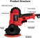 ECVV Electric Polisher Machine 800W Auto Polishing Buffing Machine Adjustable Speed Sander Polish Waxing Tools Car Accessories Furniture Leather Shoes Polishing Tool Red
