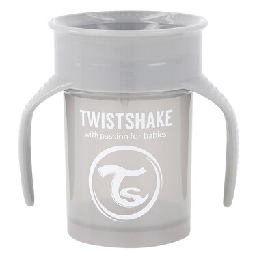 Twistshake 360 Baby Cup 6 Months Pastel Grey