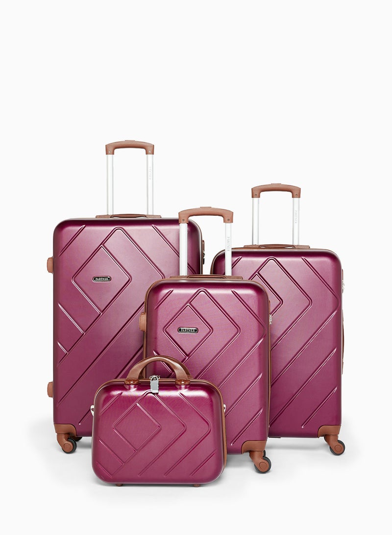 Buy Partner 4 Piece Trolley Travel Luggage Set With TSA Lock Online ...