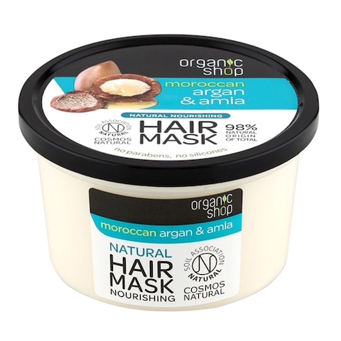 Organic Shop Moroccan Argan And Amla Natural Nourishing Hair Mask White 250ml