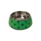 Nutrapet Applique Melamine Round Bowl Green &amp; Blue Polka Small