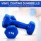 H PRO Dumbbell Weights  Unisex Adult Vinyl Coated Weights for Exercise &amp; Fitness   Dumbbells Comes in 1 kg Pair   Set of 2 in Blue
