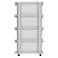 Cosmoplast Ceramic 4 Tiers Multipurpose Storage Cabinet With Wheels Grey