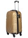 Senator Hard Case Medium Luggage Trolley Suitcase for Unisex ABS Lightweight Travel Bag with 4 Spinner Wheels KH115 Gold