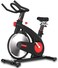 Sparnod Fitness SSB-15 Spin Bike Exercise Cycle for Home Gym (Free Installation Service) - with 15kg Spinning Flywheel - Heavy Duty Indoor Stationary Cycling Trainer Machine