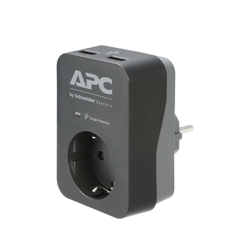 APC Essential SurgeArrest - 1 Outlet - 2 USB Ports - 230V - Black