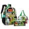 Eazy Kids 17" Set of 3 School Bag with Lunch Bag and Pencil Case Dinosaur - Black