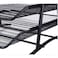 Lavish Desk Deposit Tray 3 Layer, A4 Letter Paper Document Wire Mesh Storage Organizer, Black