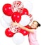 Party Time Pack of 30pcs Valentines Day Party Decoration Red and White Latex Balloons and White Red Confetti Balloons For Wedding Bridal Shower Birthday Valentine's Day Balloon Garland Decorations