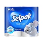 Buy Selpak 3 Ply Super Soft Toilet Paper Rolls White 4 Rolls in UAE