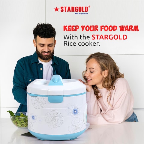 STARGOLD Rice Cooker 1.8 Liter Automatic 700W Multi Cooker 220-240V for Healthy Cooking White, SG-318