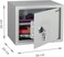 Rubik Safe Box With Key And Shelve For Home Office Shop RB30K1 (30x38x30cm, White)