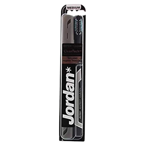 Buy Jordan Expert Clean Medium Toothbrush Black in UAE