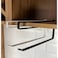 Paper Towel Holder Wall Mounted No Drilling, Paper Towel Holder Under Cabinet Kitchen Paper Towel Roll Holder Hook for Kitchen Towel Rack Shelf Napkins Storage Hanging Roll Tissue Dispenser (Black)