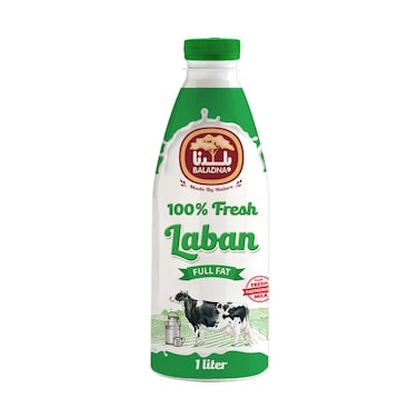 بلدنا 1 لتر لبن طازج كامل الدسم