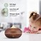 Aroma Tierra - Grace Essential Oil Diffuser 300Ml - Cool Mist, Ultrasonic, Aromatherapy, Electric Aroma Diffuser, For Home &amp; Work, 7 Color Light - Dark Wood