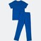 GIRLS SS LONG PJ SET_BLUE_11-12Y+