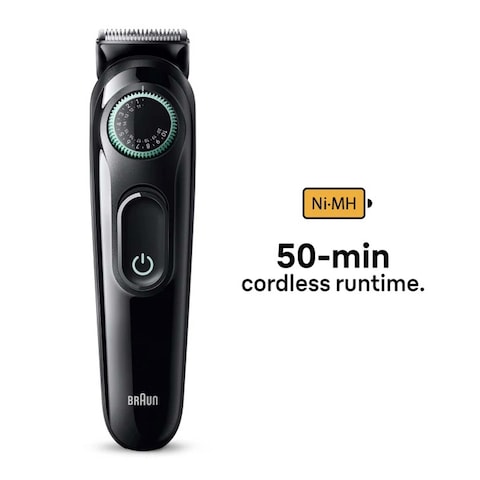 Braun Beard Trimmer with 3 styling tools - Black - BT3411