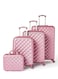 Fly 4-Piece Trolley Luggage Set, Rose Pink