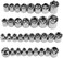 Multipurpose Combination Socket Wrench Set - 40 Pieces