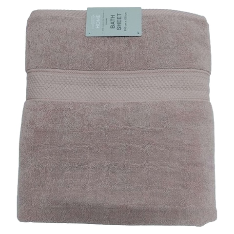 LA Collection 550 GSM Cotton Viscose Bath Sheet Mid Rose 100x150cm
