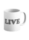 muGGyz Pluto Space Printed Ceramic Coffee Mug White/Beige