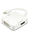 Generic 3-In-1 Mini Display Port To HDMI Dvi Display Port Adapter For Monitor/Projector, White