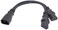 1pcs Single 10" C14 to Dual C13 5-13R Short Power Y Type Splitter Adapter Cable Cord 25cm