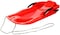 Outdoor Sports Plastic Skiing Boards Sled Luge Snow Grass Sand Board Ski Pad Snowboard With Rope For Double People(Red)