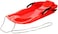 Outdoor Sports Plastic Skiing Boards Sled Luge Snow Grass Sand Board Ski Pad Snowboard With Rope For Double People(Red)