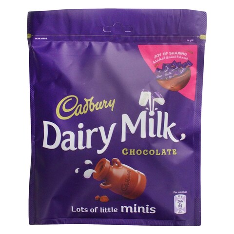 Cadbury Dairy Milk Plain Mini Chocolate Doy Bag 160g