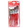 Faber-Castell Flat Tip Pony Hair Paint Brush Red 7 PCS