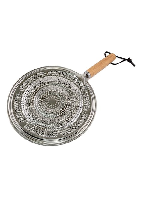 Generic Aluminium Simmer Ring Heat Diffuser Silver/Beige 32X21cm